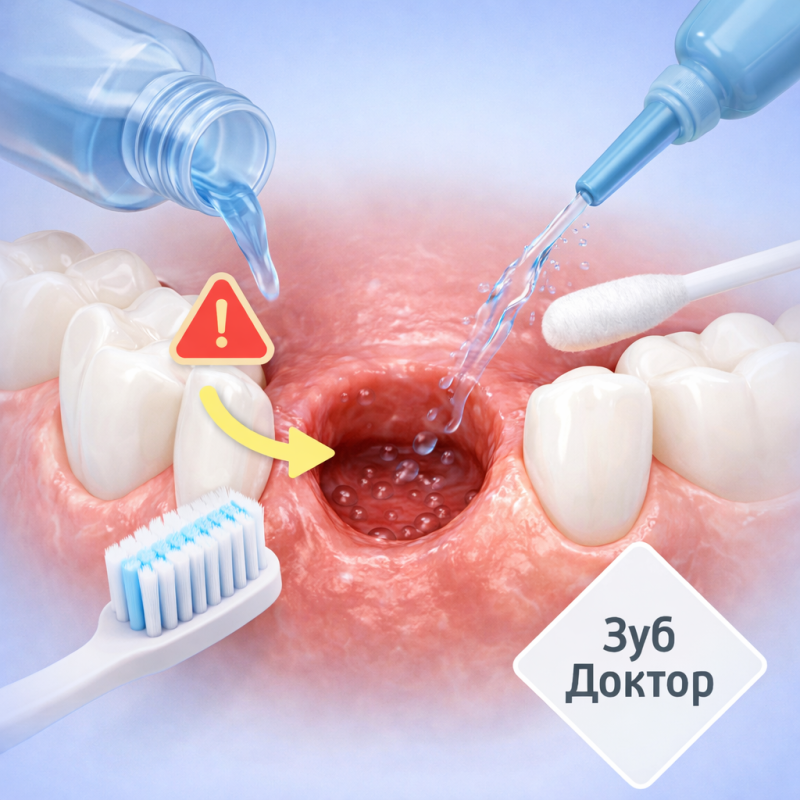 Уход за лункой после удаления зуба Уход за лункой после удаления зуба