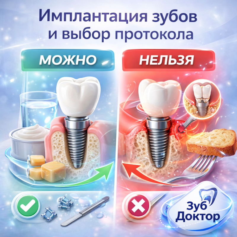 Имплантация зубов и выбор протокола Имплантация зубов и выбор протокола