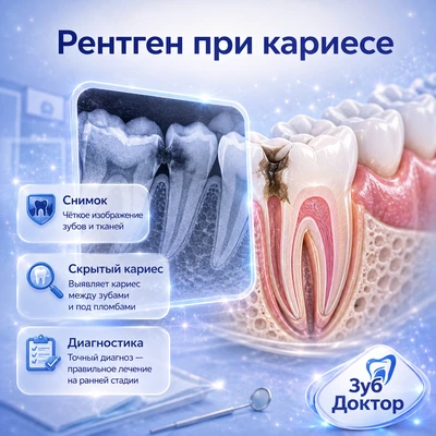 Рентген при кариесе: почему снимок важнее зеркала