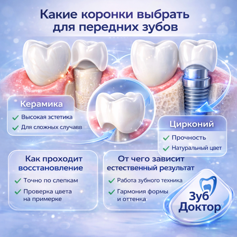 Какие коронки подходят для передних зубов Какие коронки подходят для передних зубов