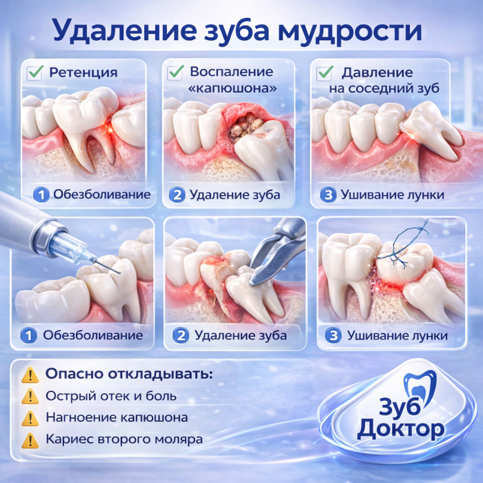 Удаление зуба мудрости