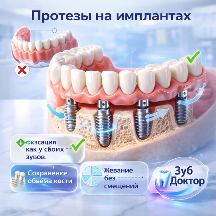 Протезы на имплантах