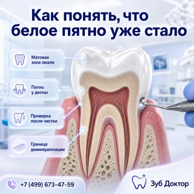 Как понять, что белое пятно уже стало