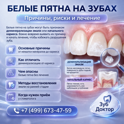 Белые пятна на зубах?