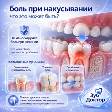 Зуб болит при накусывании: что это может быть