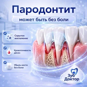 Пародонтит без боли: почему дёсны могут разрушаться незаметно