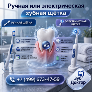 Ручная или электрическая зубная щетка