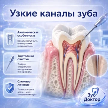 Узкие каналы зуба: почему лечение может быть дольше