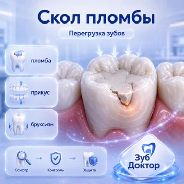 Пломбы часто скалываются: когда виновата перегрузка зубов