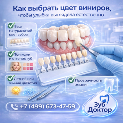 Выбрать цвет виниров