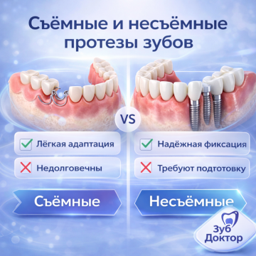 Съёмные и несъёмные протезы
