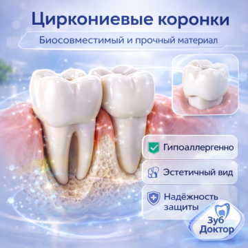 Циркониевые коронки на передние зубы