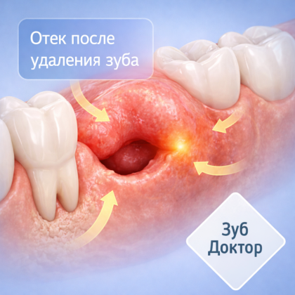 Отек после удаления зуба: что помогает