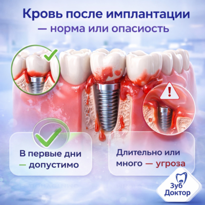 Кровь после имплантации