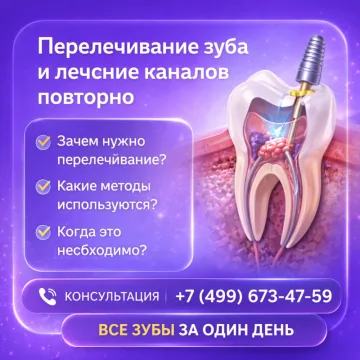 Перелечивание зубов причины
