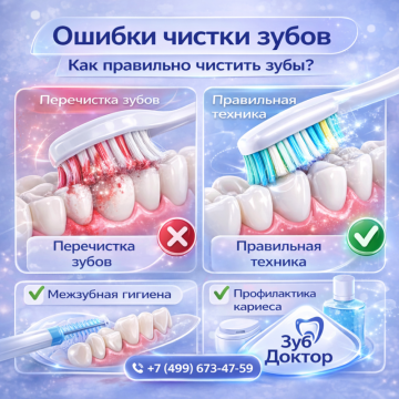 Ошибки чистки зубов