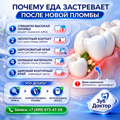 Еда после пломбы