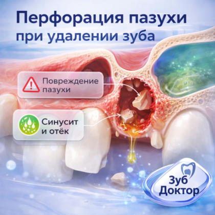 Перфорация пазухи при удалении зуба