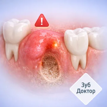 Почему опухает десна после удаления зуба