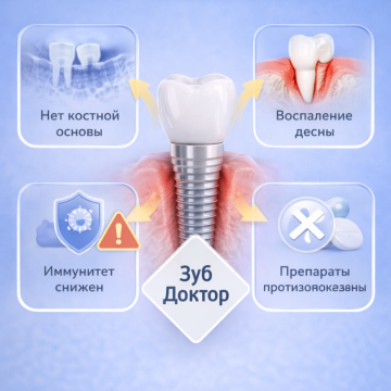 Почему могут отказать в имплантации зуба