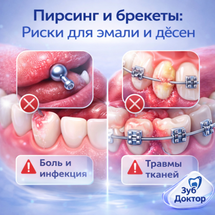 Пирсинг и брекеты