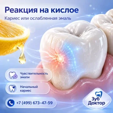 Зуб реагирует на кислое: кариес или эмаль