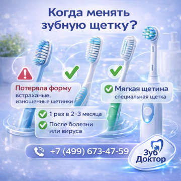 Когда пора менять зубную щётку