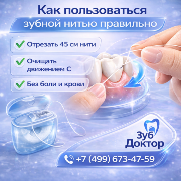 Как пользоваться зубной нитью