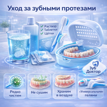 Чем чистить зубные протезы