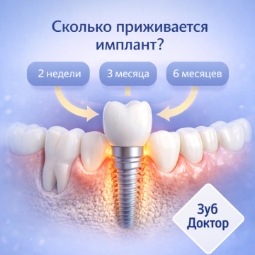 Когда имплант полностью приживается
