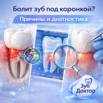 Почему болит зуб под коронкой?
