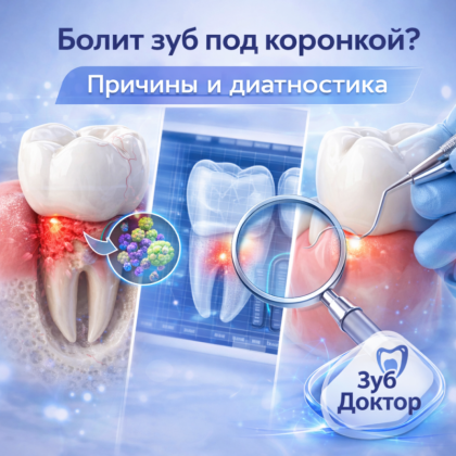 Почему болит зуб под коронкой?