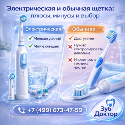 Электро или обычную зубную щётку