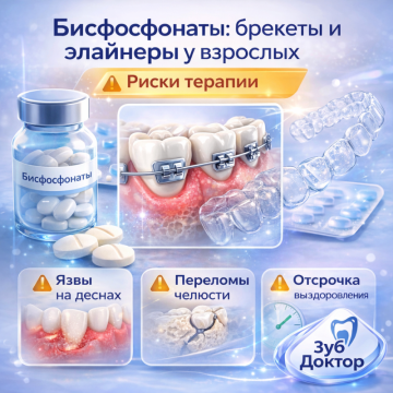 Бисфосфонаты и элайнеры у взрослых