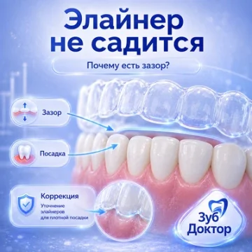 Элайнер не садится до конца: что делать