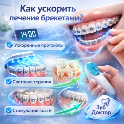 Как ускорить лечение брекетами?