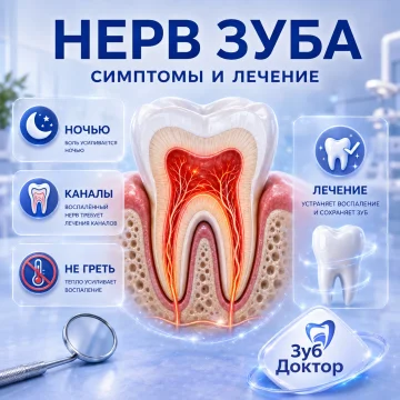 Воспаление нерва зуба: симптомы и лечение