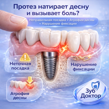 Протез натирает десну: что делать