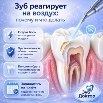 Зуб реагирует на воздух: что может быть причиной