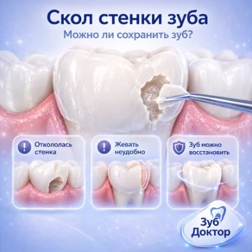Откололась стенка зуба: можно ли восстановить