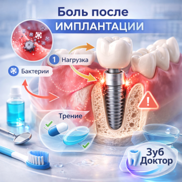 Боль после имплантации