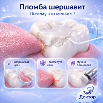 Пломба шершавит язык: что проверяет врач