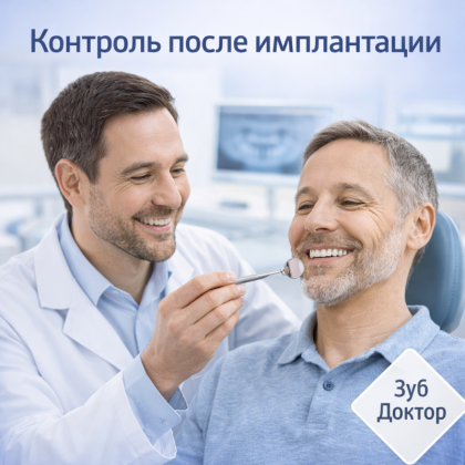 Контроль после имплантации зубов