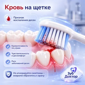 Кровь на щётке по утрам: что проверить у пародонтолога