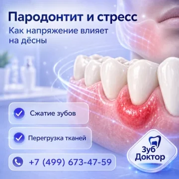 Пародонтит и стресс: как напряжение влияет на дёсны