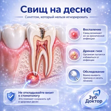 Свищ на десне у зуба: почему появляется