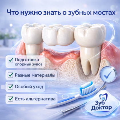 Виды зубных мостов