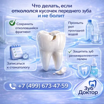 Откололся передний зуб