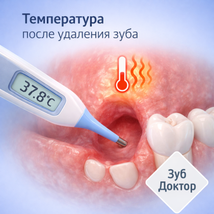 Температура после удаления зуба