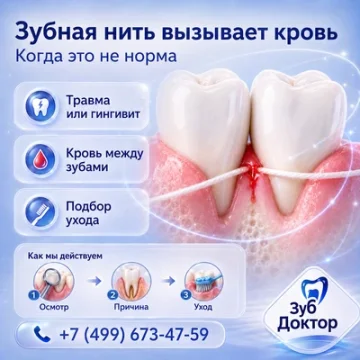 Зубная нить вызывает кровь: когда это не норма